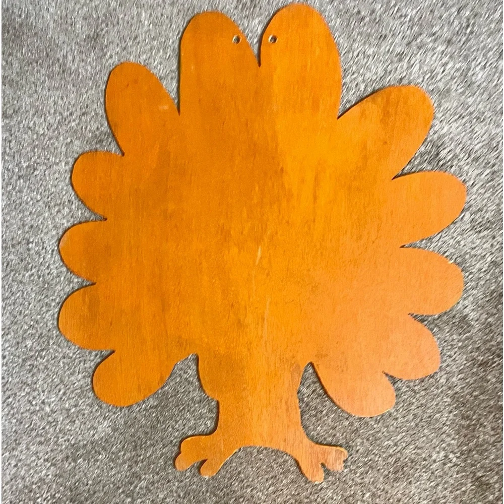 TURKEY Thank Him Door Hanger SIGN Wall Art Plaque Fall Thanksgiving 26”x 22”